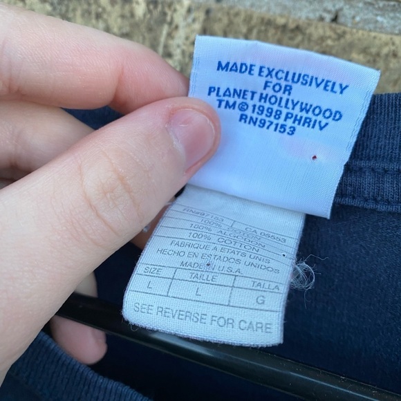 Vintage 1998 Planet Hollywood Shirt Large - Picture 2 of 9